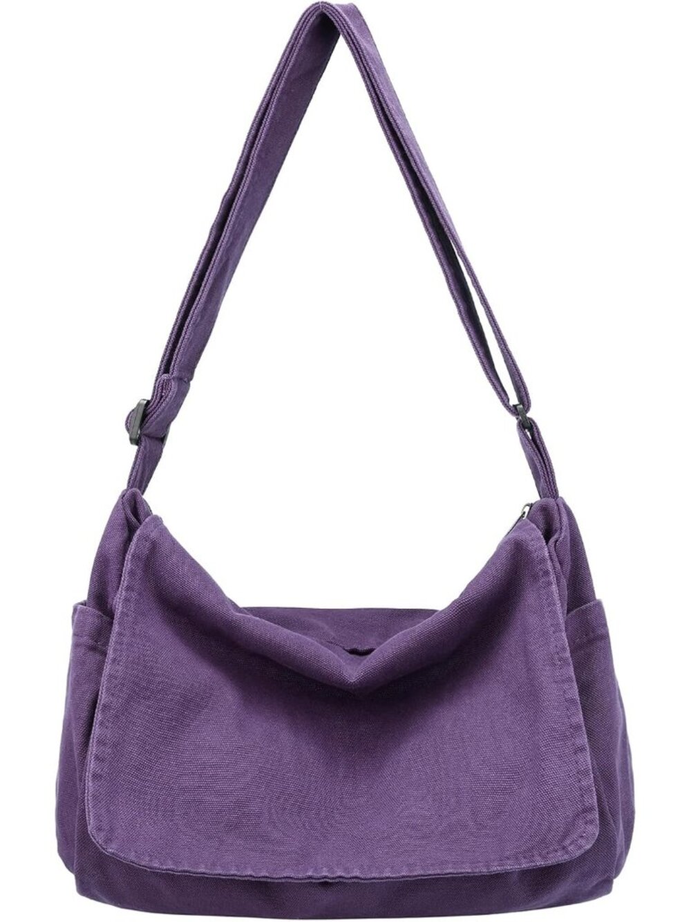 Women's A-purple Zipper Casual Sling Aesthetic Crossbody Shoulder Bag